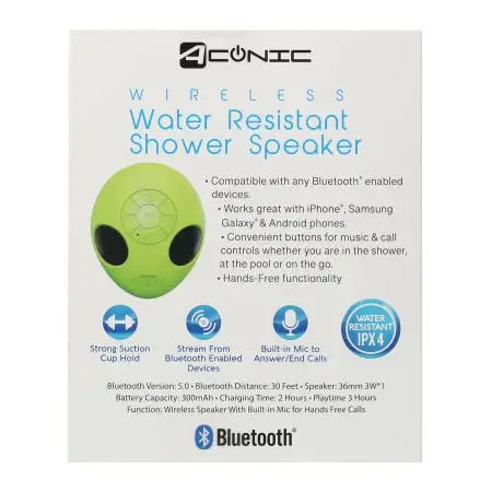 Novelty Wireless Water-Resistant Shower Speaker